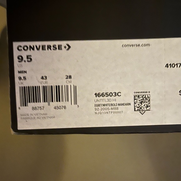 Converse high top off white /orange - Picture 5 of 5